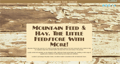 Desktop Screenshot of mountainfeedandhay.com