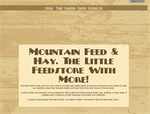 Tablet Screenshot of mountainfeedandhay.com